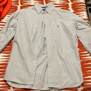 Polo Ralph Lauren Blue and White Striped Shirt
